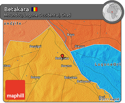 Political 3D Map of Betakara