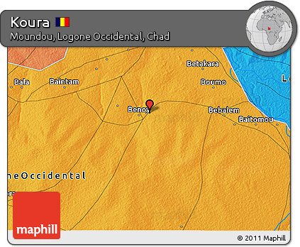 Political 3D Map of Koura