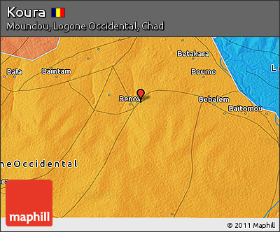 Political 3D Map of Koura