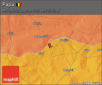 Political 3D Map of Papa