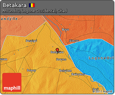 Political 3D Map of Betakara