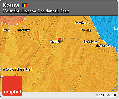 Political 3D Map of Koura