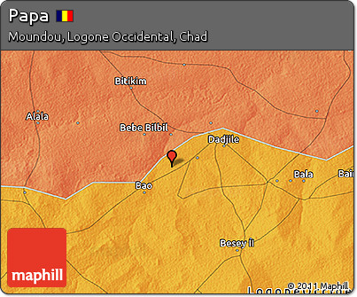 Political 3D Map of Papa