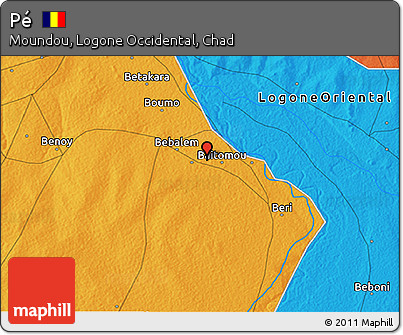 Political 3D Map of Pé