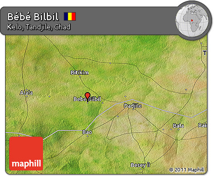 Satellite 3D Map of Bébé Bilbil