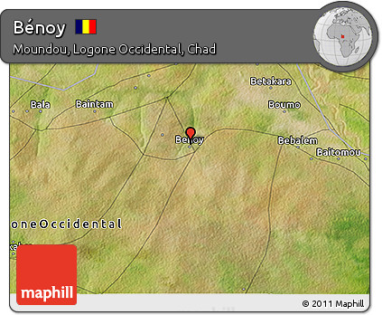 Satellite 3D Map of Bénoy