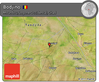 Satellite 3D Map of Bodjino