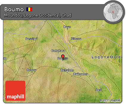 Satellite 3D Map of Boumo