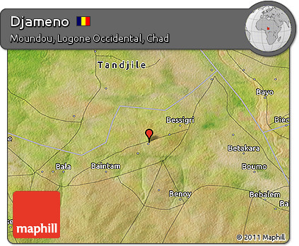 Satellite 3D Map of Djameno