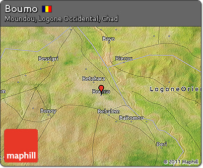 Satellite 3D Map of Boumo