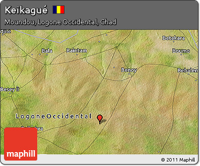 Satellite 3D Map of Keïkagué