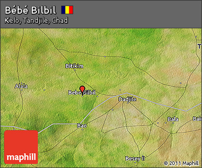 Satellite 3D Map of Bébé Bilbil