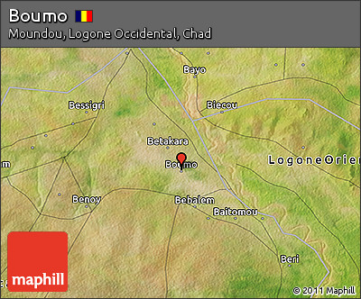 Satellite 3D Map of Boumo