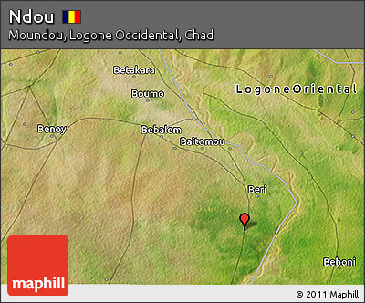Satellite 3D Map of Ndou