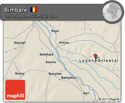 Shaded Relief 3D Map of Bimbaré