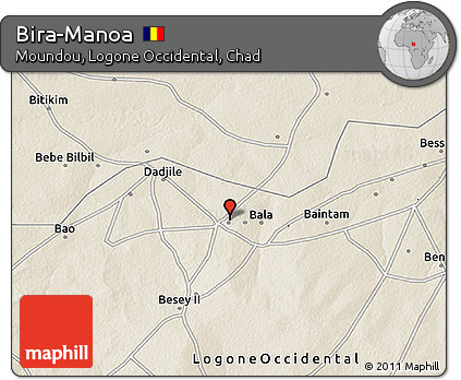 Shaded Relief 3D Map of Bira-Manoa