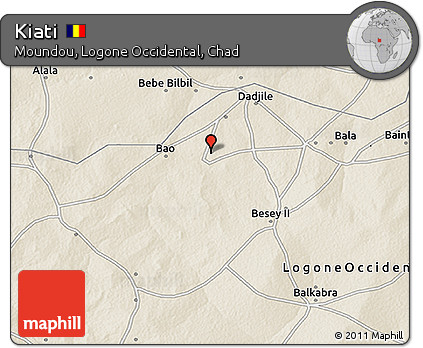 Shaded Relief 3D Map of Kiati