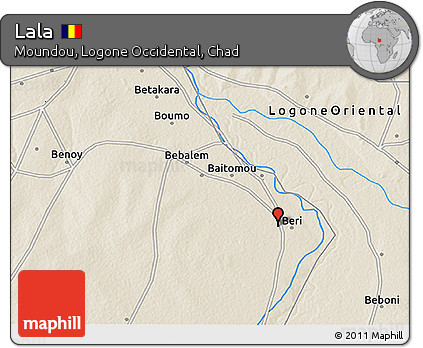 Shaded Relief 3D Map of Lala