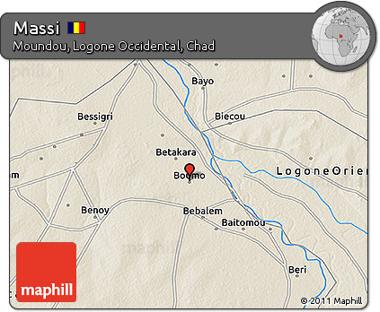 Shaded Relief 3D Map of Massi