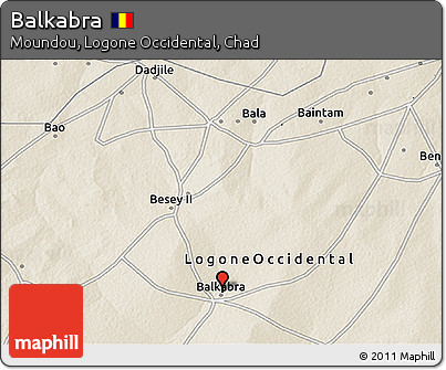Shaded Relief 3D Map of Balkabra