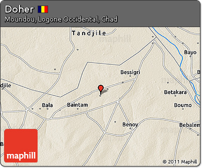 Shaded Relief 3D Map of Doher