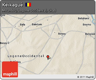 Shaded Relief 3D Map of Keïkagué