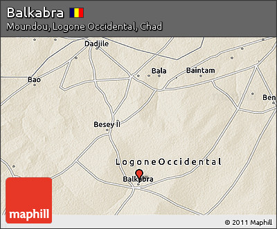 Shaded Relief 3D Map of Balkabra