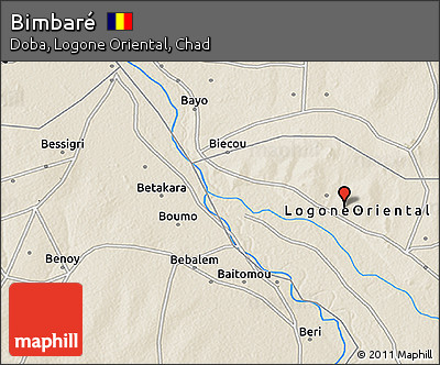 Shaded Relief 3D Map of Bimbaré
