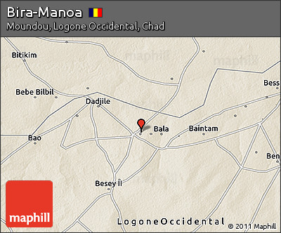 Shaded Relief 3D Map of Bira-Manoa