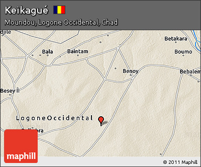 Shaded Relief 3D Map of Keïkagué