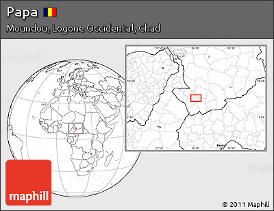 Blank Location Map of Papa