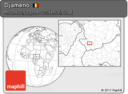 Blank Location Map of Djameno