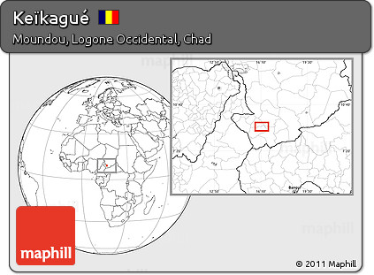 Blank Location Map of Keïkagué