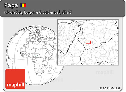 Blank Location Map of Papa