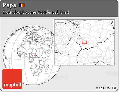 Blank Location Map of Papa