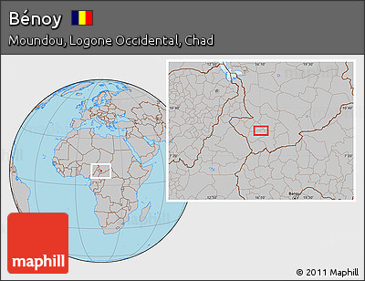 Gray Location Map of Bénoy