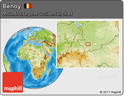 Physical Location Map of Bénoy