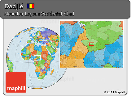 Political Location Map of Dadjlé