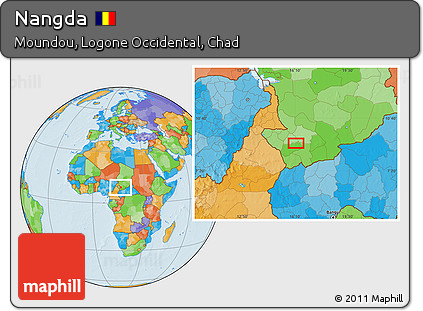 Political Location Map of Nangda