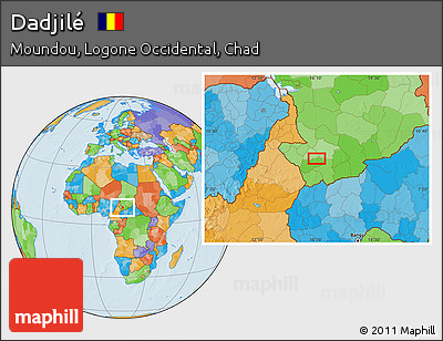 Political Location Map of Dadjilé