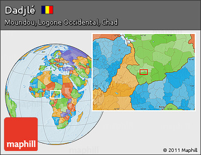Political Location Map of Dadjlé