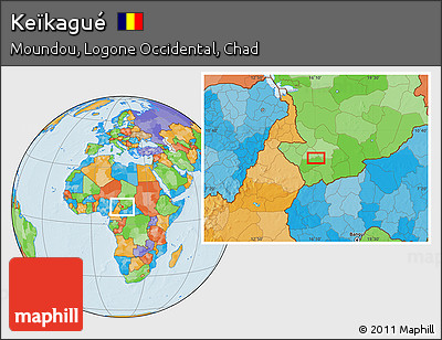 Political Location Map of Keïkagué