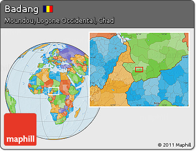 Political Location Map of Badang