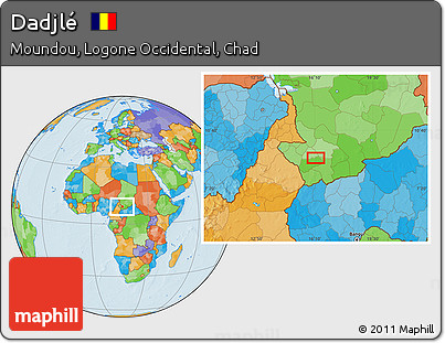 Political Location Map of Dadjlé