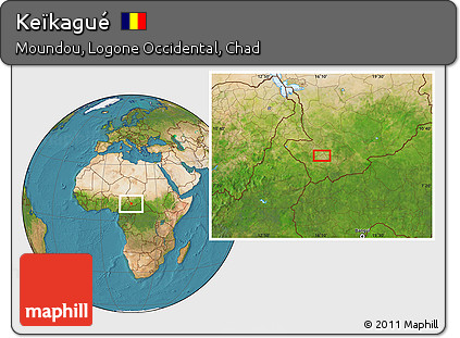 Satellite Location Map of Keïkagué