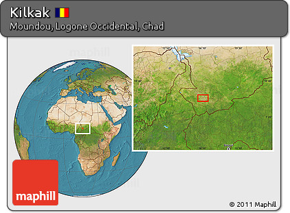 Satellite Location Map of Kilkak