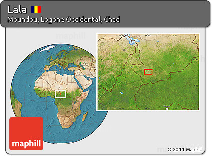 Satellite Location Map of Lala