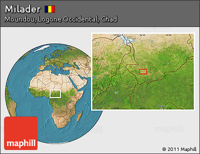 Satellite Location Map of Milader
