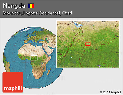 Satellite Location Map of Nangda