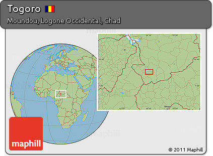 Savanna Style Location Map of Togoro